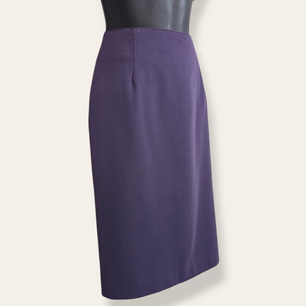 V. Pariscope Purple Pencil Skirt - Picture 3 of 8